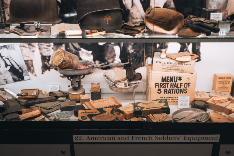 American and French Artifacts from WW 2 at the Musée Mémorial des Combats de la Poche de Colmar. Americans and French have been friends for decades.