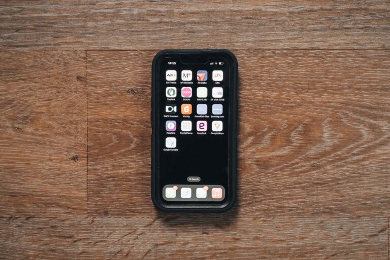 This my iPhone and it has all the apps that I use to travel in France.