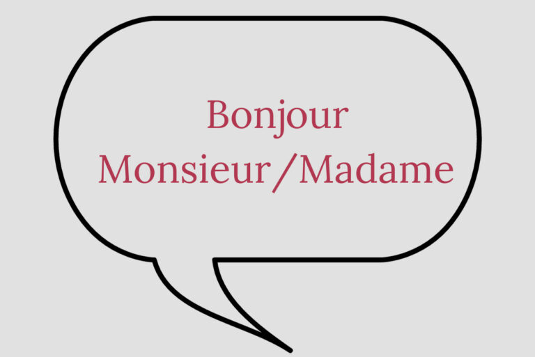 Bonjour Monsieur/Madame is a very formal way to say hello in French