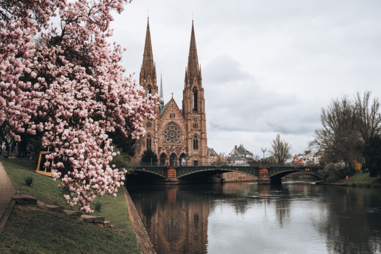 This is the view from Pont Royal in Strasbourg. This is one of the things you'll see when you travel from Paris to Strasbourg.