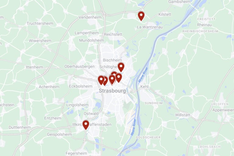 This is a map of Strasbourg's Museums. It has the location of all the museums listed in this article. 