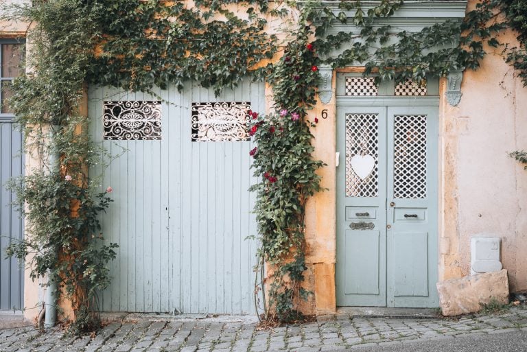 This is Rue d'Enfer in Metz. There is two doors along a cobbled street that are covered in vines. It's one of the most photogenic spots in the city.